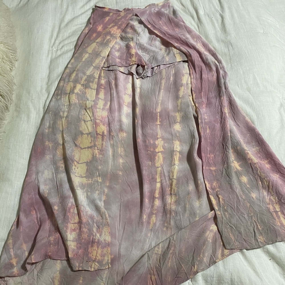 Tie dye maxi skort / skirt with shorts